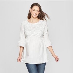 Isabel Maternity Bell Sleeve Top Size Small